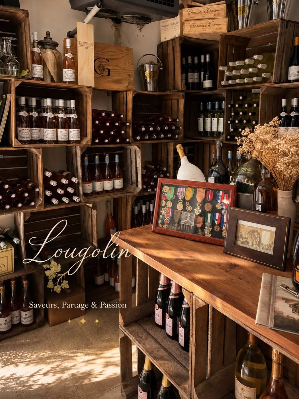 La cave à vins de Lougolin et sa sélection de bouteilles